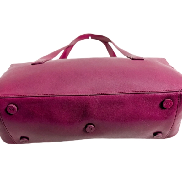 Monsac Original Y2K Versatile Feminine Burgundy Genuine Leather Shoulder Bag - Picture 10 of 12